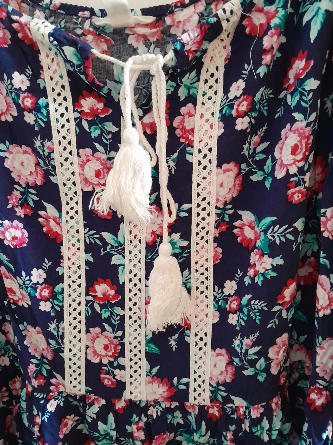 Vestido floral, estilo boêmio, tamanho 44, Marca Springfield – photo 5